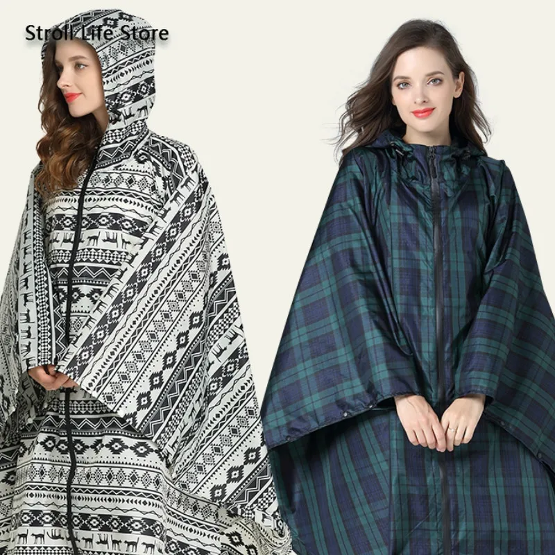 Дождевик женский большого размера ветровка длинный дождевик для походов и