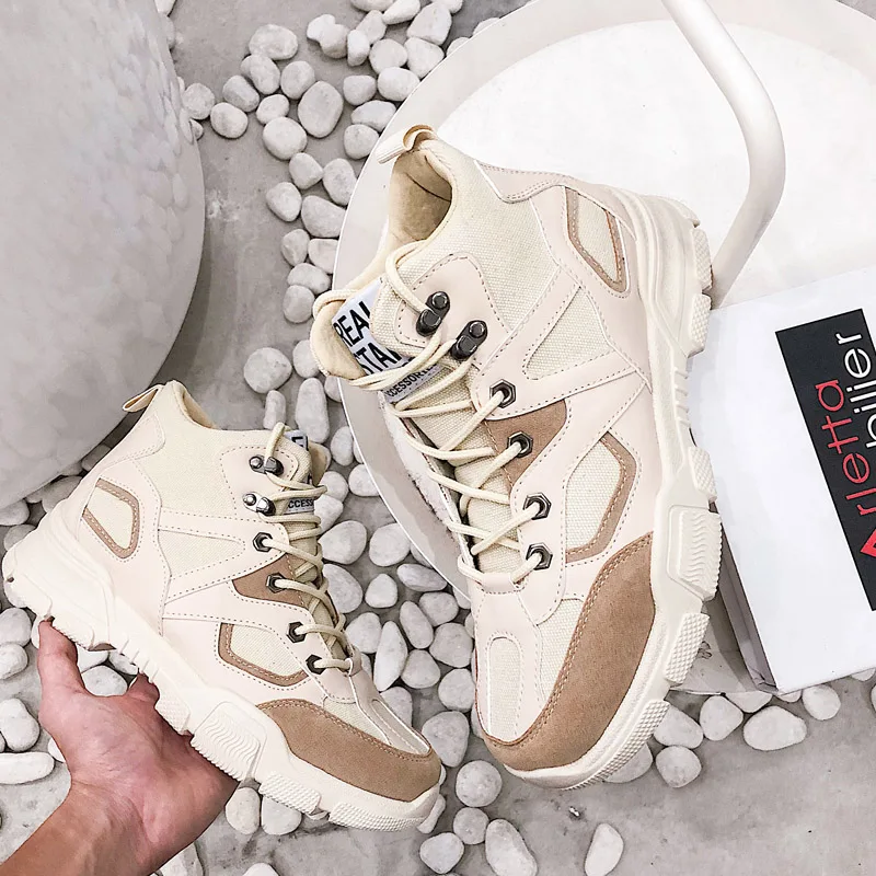 QWEDF 2019 Новые кеды на высокой платформе Мужская обувь дышащая Рабочая черного