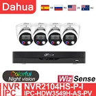 Набор Dahua 4K 4-канальный сетевой видеорегистратор, видеорегистратор 5 МП, IP-камера Wizsense, система наблюдения