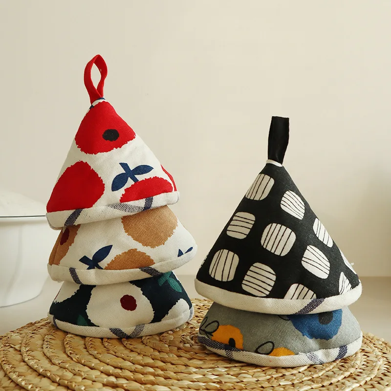 

Triangle Anti-hot Glove Heat Resistant Oven Mitt Pot Plate Holder Kitchen Caps Soft Anti-Slip Baking Oven Mats Baking Accesssory
