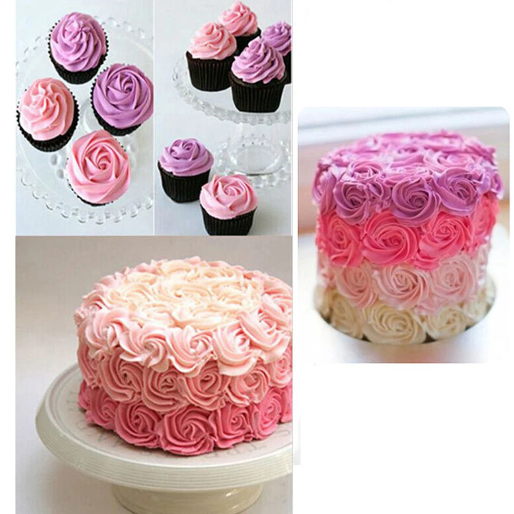 

16PCS/Set Silicone Icing Piping Cream Pastry Bag With Stainless Steel Nozzle Tips Handmade Cake Baking DIY Cake Decorating Tools