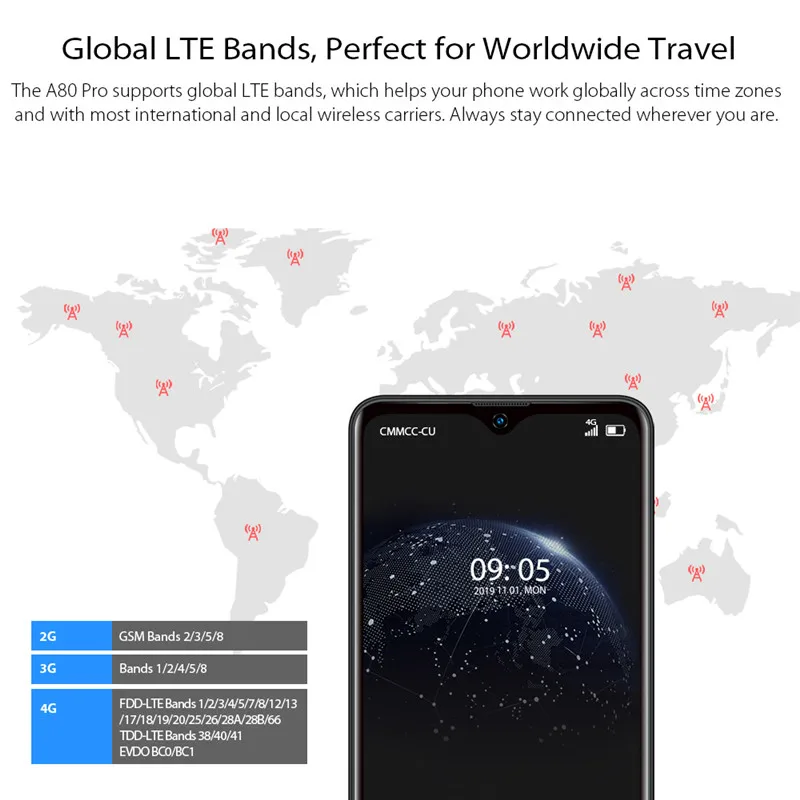 Смартфон Blackview A80 Pro 4 + 64 ГБ экран 6 49 дюйма Восьмиядерный процессор Helio P25 Android 9 0