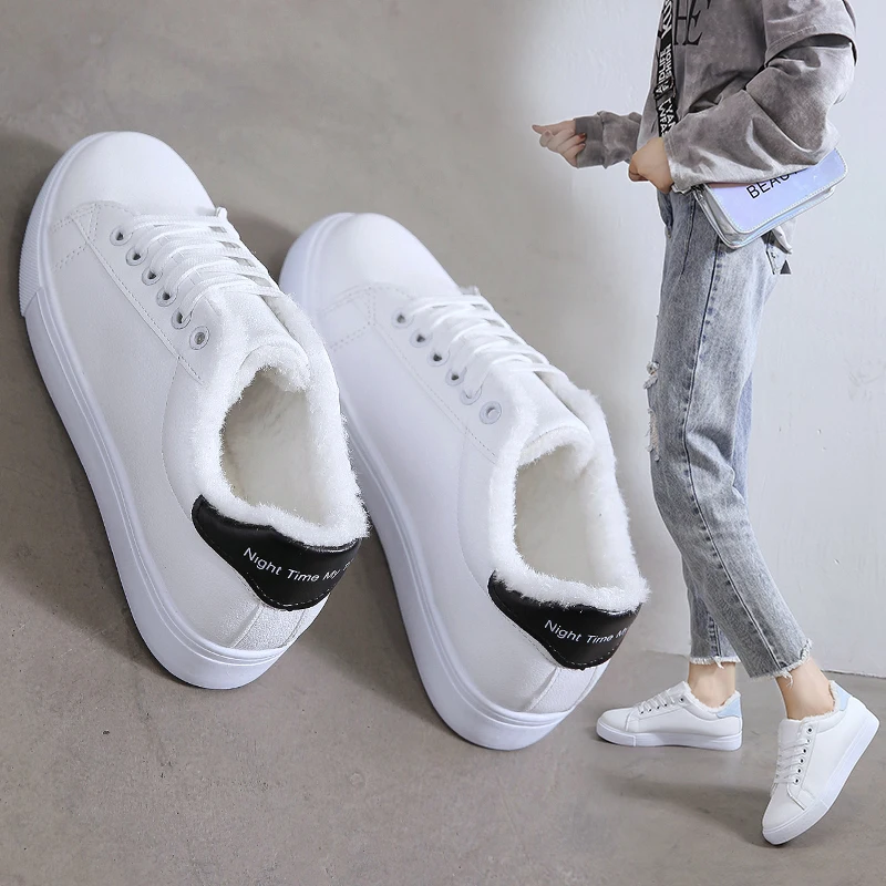 2019 г. Новые женские Ботинки Зимняя бархатная хлопковая обувь теплые зимние