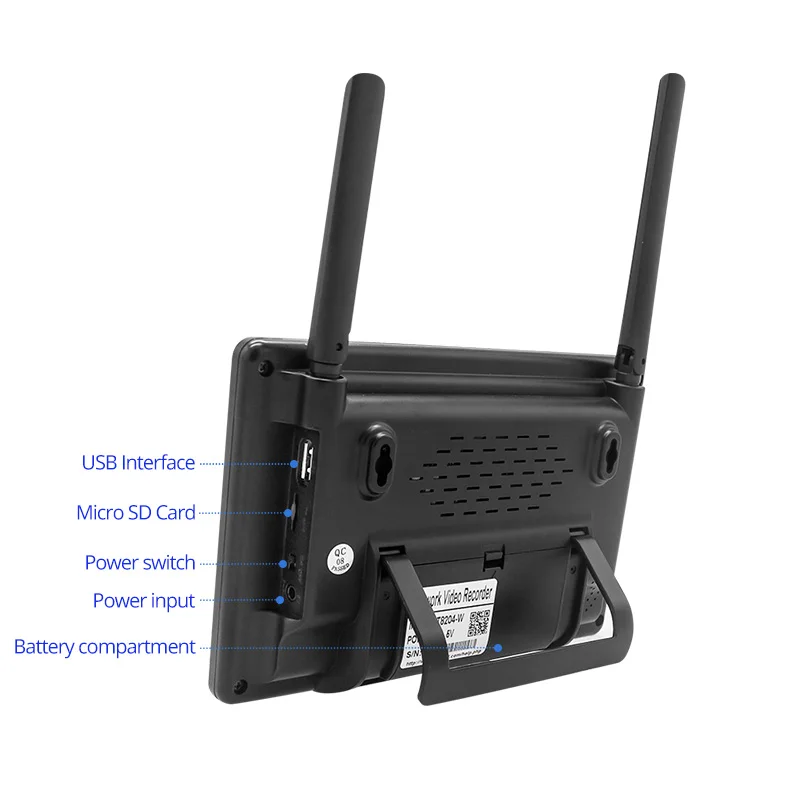 Wheezan Беспроводной безопасности Камера Системы CCTV 1080P Wi-Fi NVR с 7-дюймовым ЖК-дисплей комплект видеонаблюдения Камера s домашний двухстороннее аудио