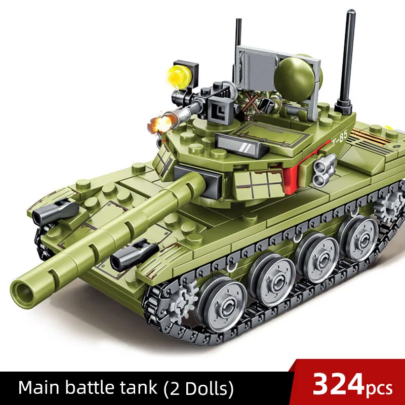 SEMBO 324 шт. военные наборы основной боевой танк Второй мировой войны строительные