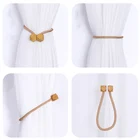 Магнитные зажимы для штор, держатель для штор с помпоном, магнитные зажимы, подвесные шарики для завязывания, аксессуары для украшения дома