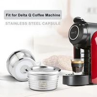icafilasstainless steel reusable coffee capsule refillable coffee capsules cup filter for delta q machine