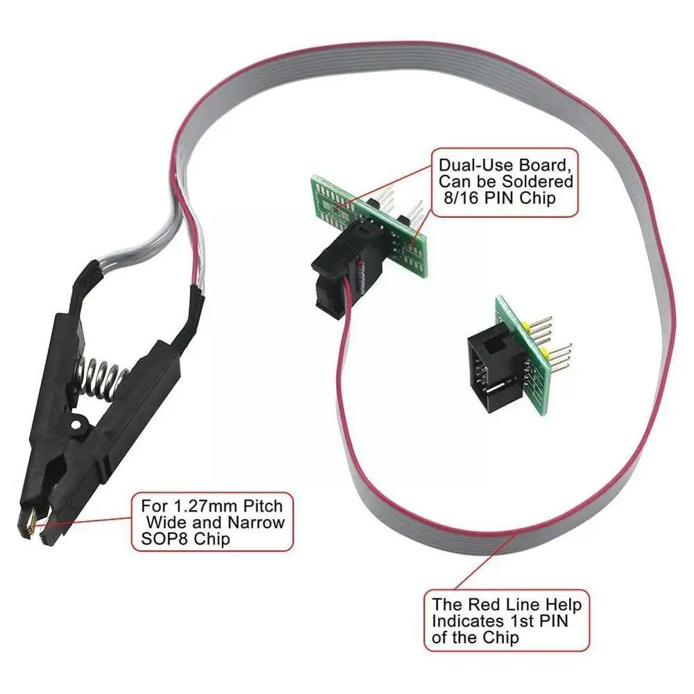 Eeprom Bios Usb-программатор Ch341a + Soic8 Clip 1 8 v адаптер Z4g6 | Электроника