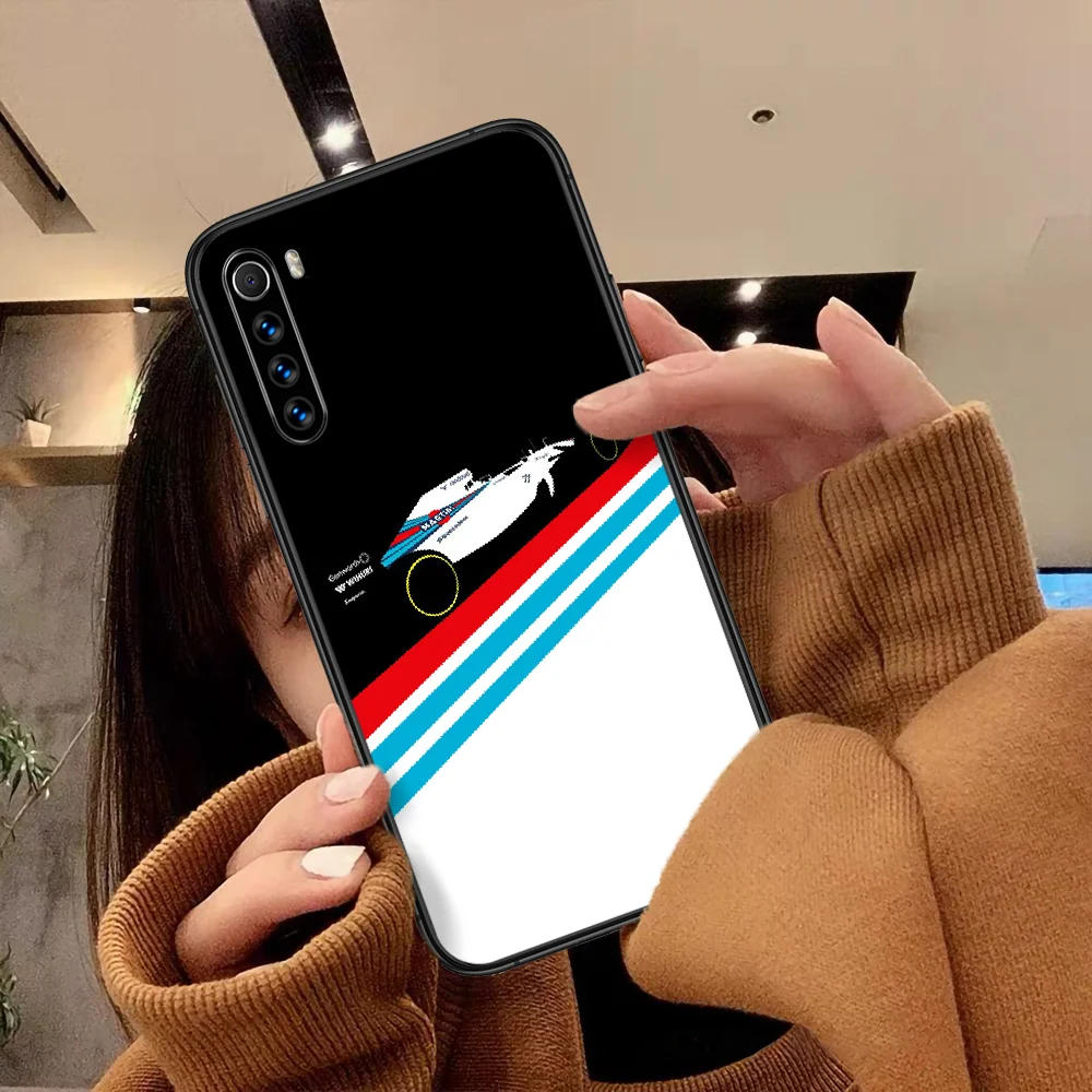 

Martini Racing Phone Case For Xiaomi Redmi Note 7 8 8T 9 9S 4X 7 7A 9A K30 Pro Ultra black Etui Pretty Shell Fashion Coque 3D