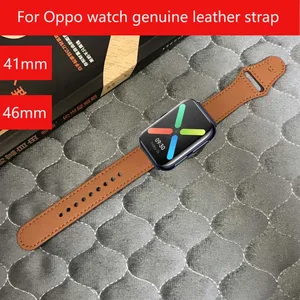 Ремешок из натуральной кожи для OPPO watch 2, 1, 41, 42, 46 мм