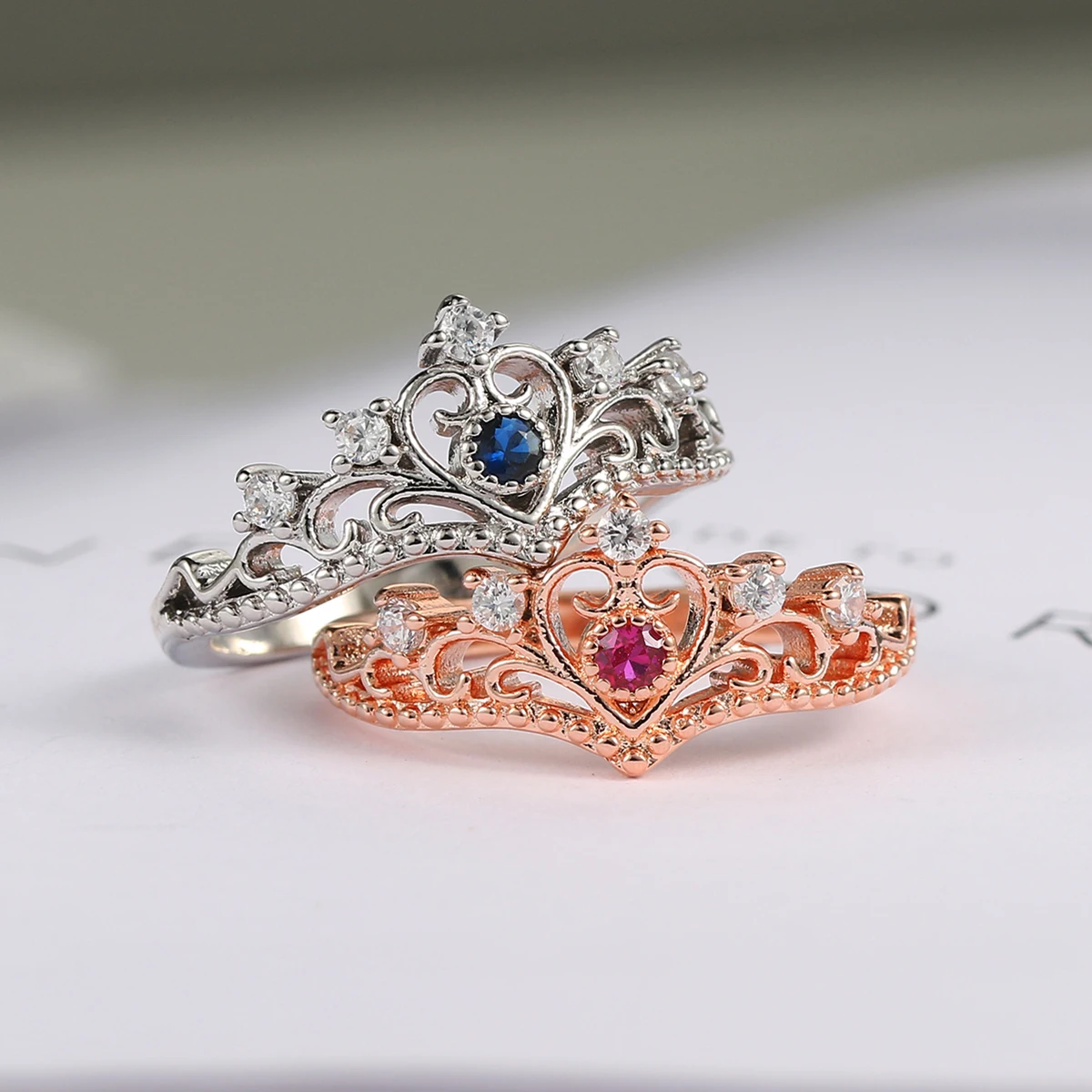 Принцесса проект &quotКорона&quot Стиль кольца для женщин Роскошные ювелирные