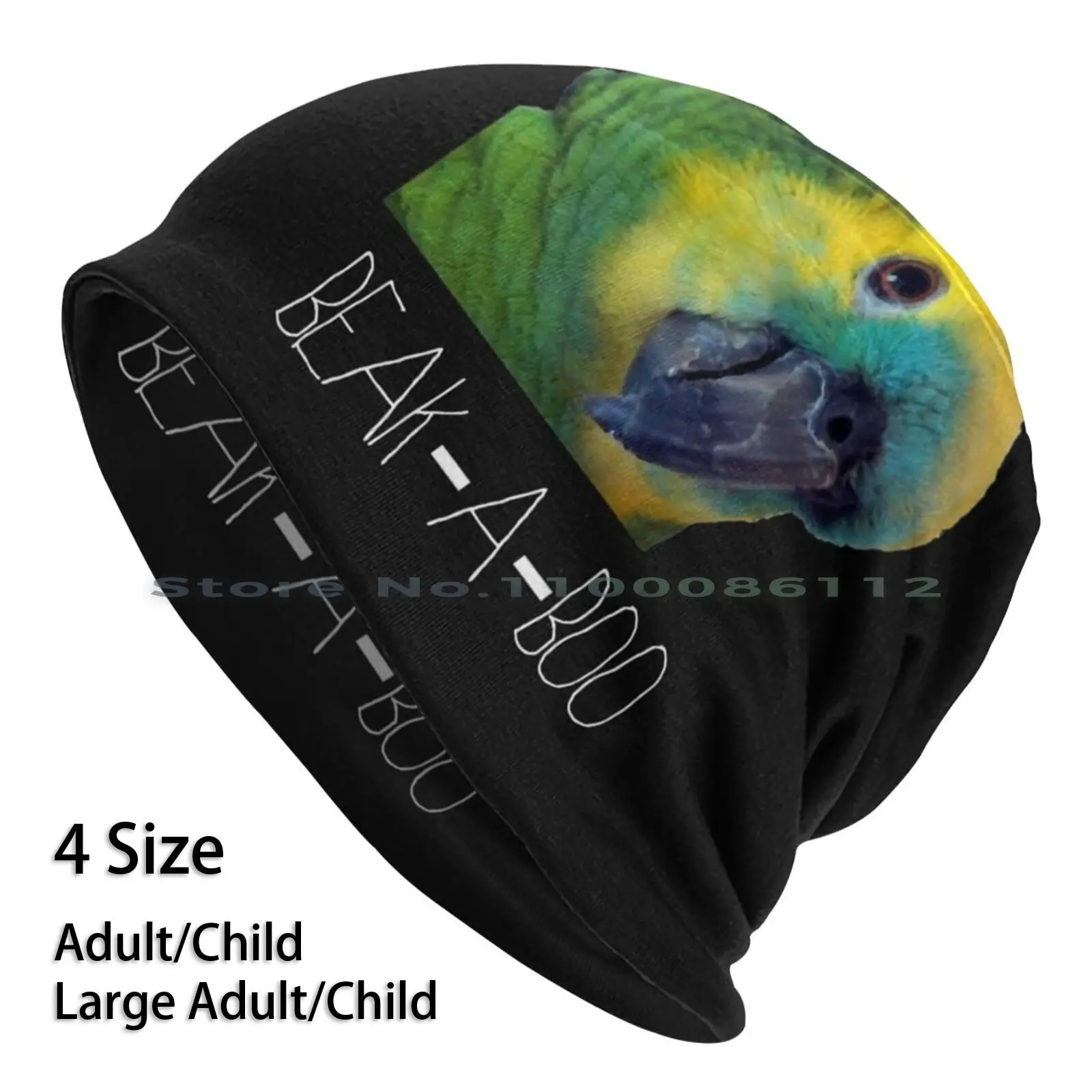 

Green Parrot Bird Funny Beanies Knit Hat Green Parrot Bird Funny Peek A Boo Beak Meme Humour Brimless Knitted Hat Skullcap Gift