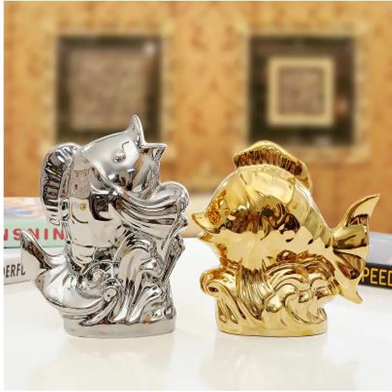 

American modern animal fish crafts, creative home office desk desktop decorations, wedding gifts