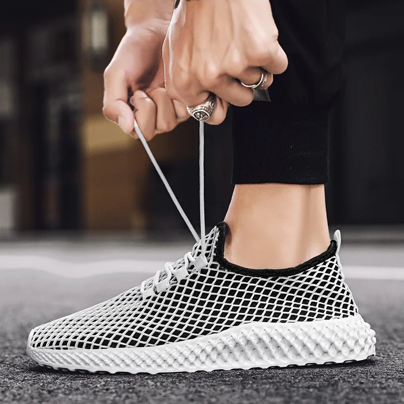 

2021 Summer New Trend All-match Casual Running Men's Shoes Breathable Mesh Fashion Sports Shoes All-match Lace Men's Shoes 39-47