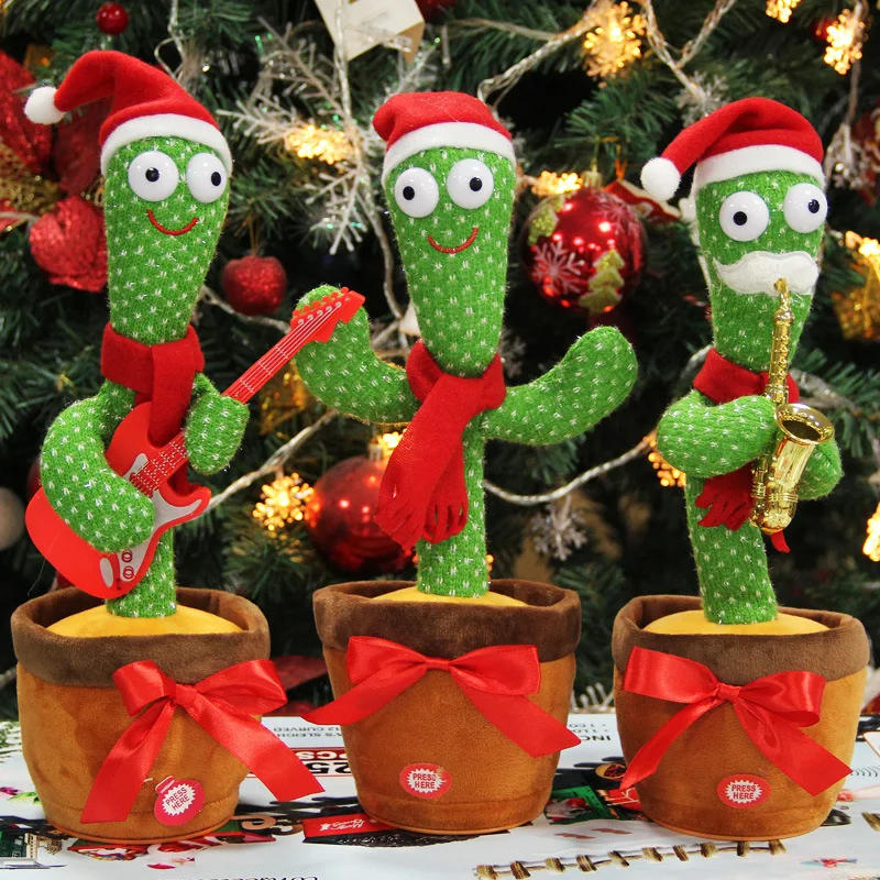 

New Plush Toys Electronic Dance Cactus Singing Decorative Gifts Children's Interesting early Education Knitted Fabric Plush toys