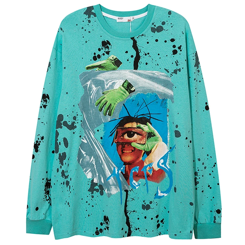 

Mens O-neck Long Sleeve Couple Hoodies Pullover Dark Style 100%Cotton Sweatshirt Unisex Oversized Male Sweatshirts Hoodie Tops