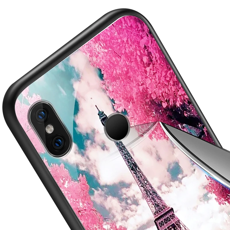 Закаленное стекло чехол для Xiaomi 6X5X8 9 SE A1 A2 Lite TPU чехол для телефона Redmi Note 4x 5A 6 7 Pro Prime противоударный жесткий чехол