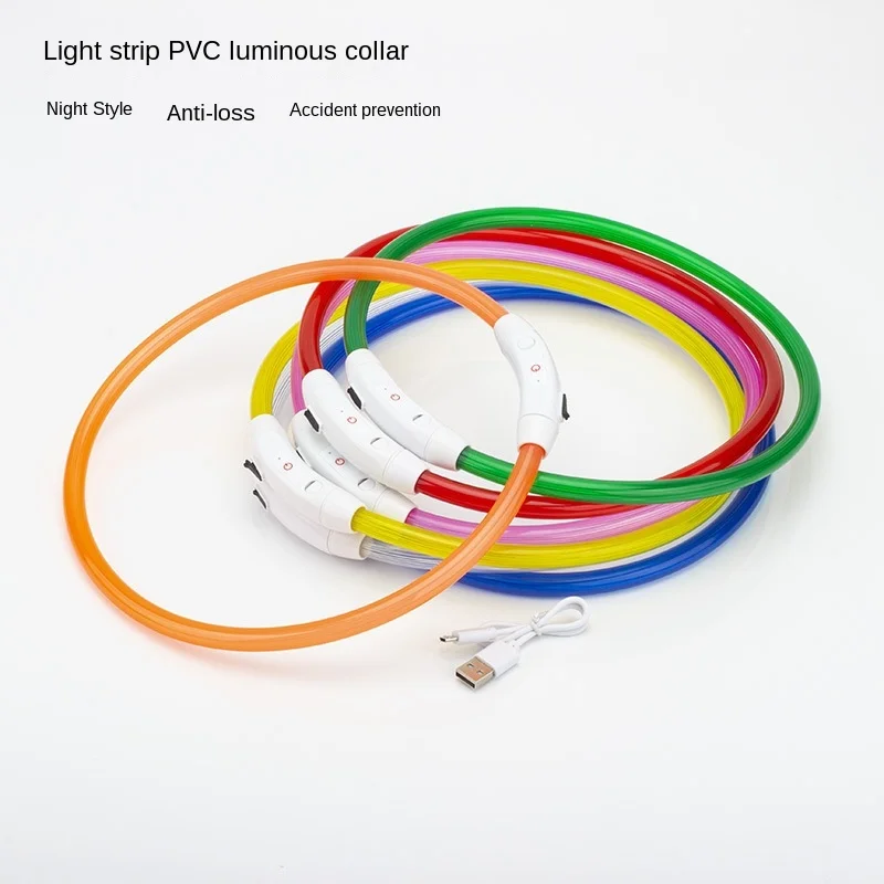 Ошейник для собак со светодиодсветильник перезаряжаемый уличный ошейник с