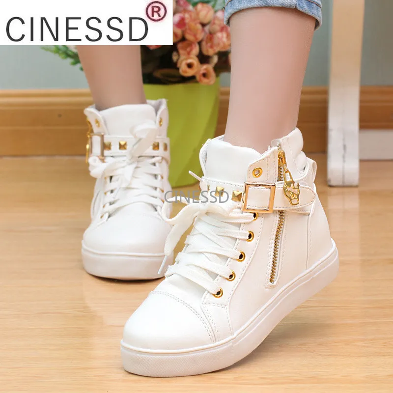 

white buckled ladies shoes Canvas casual shoes woman 2022 fashion breathable zipper sneakers women shoes solid women sneakers