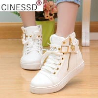 white buckled ladies shoes canvas casual shoes woman 2022 fashion breathable zipper sneakers women shoes solid women sneakers