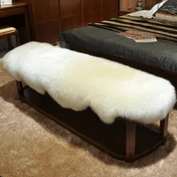 Luxury WOOL Sheepskin Fur Carpet Bedroom Carpet Bed Rug White Livingroom Carpet Tatami Thick Sofa Cushion White Wool Rug Tapetes