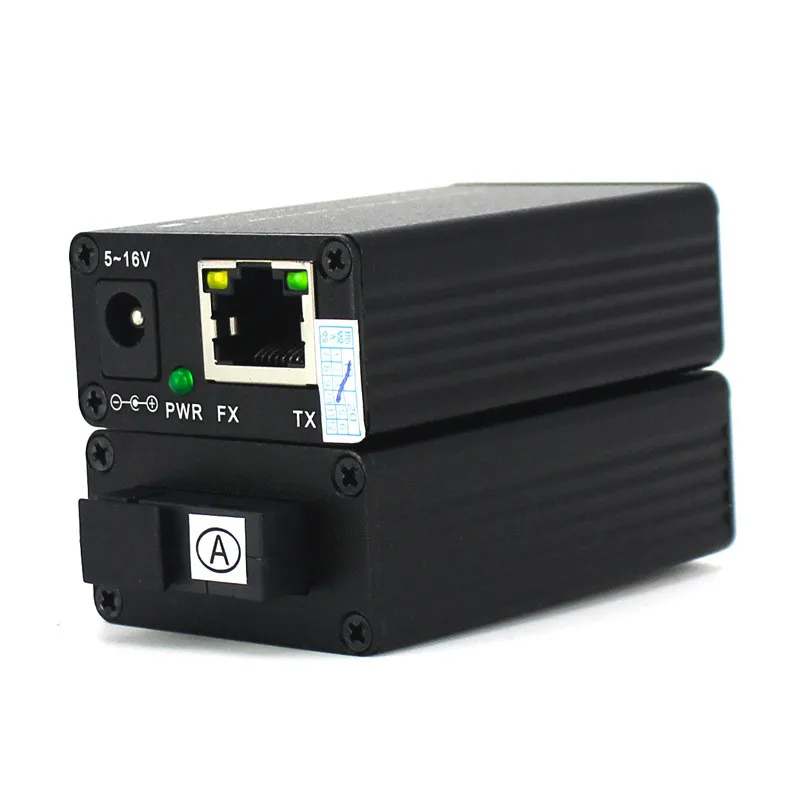 

1 Pair Of Mini Gigabit Fiber Optic Transceiver Single Mode Photolectric Transducer 20km 1310-1550nm