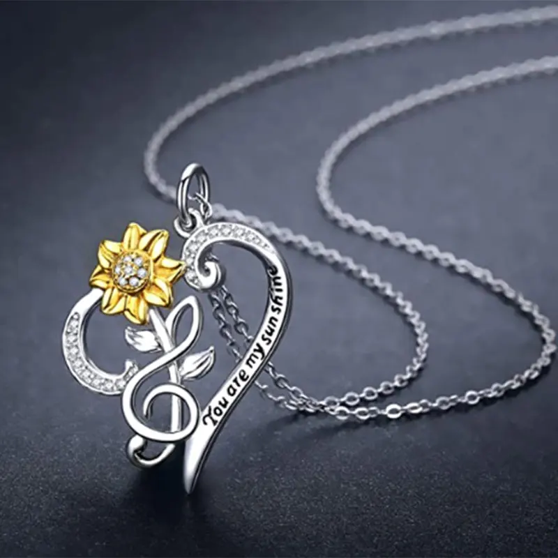Женское ожерелье с подвеской Ты мой Солнечный свет цепочка кулоном в виде