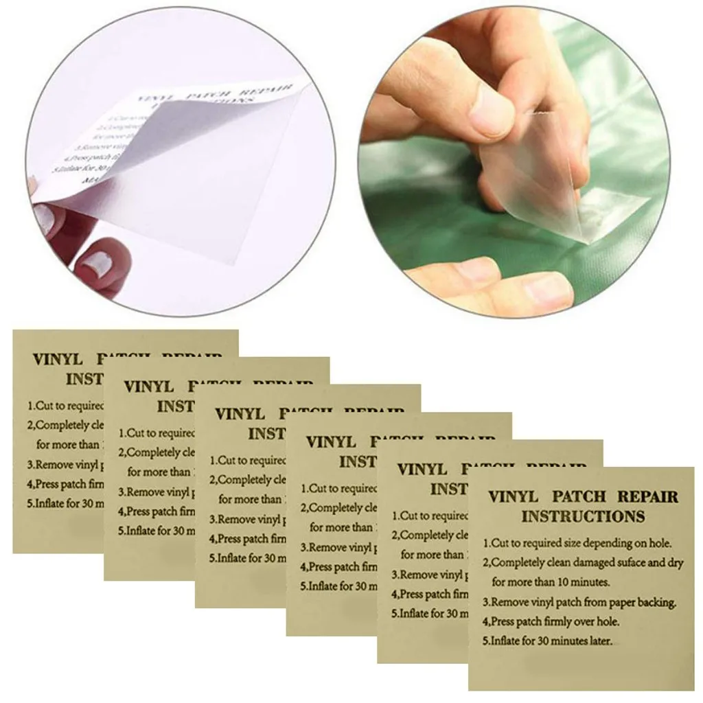 

5PC Inflatable Product Special Repair Patch Swimming Ring Pool Glue Repair PVC Puncture Repair Patch Glue Kit Adhesive Patch
