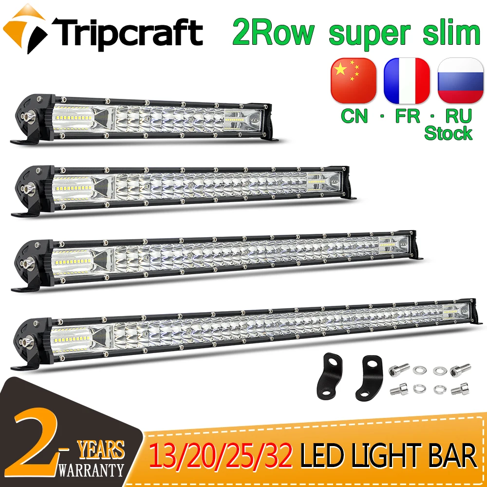 

Tripcraft Ultra Slim 120W 180W 240W 300W LED Light Bar for Tractor 4X4 UAZ Offroad 4WD ATV Truck Car Extra Combo LED Work Bar