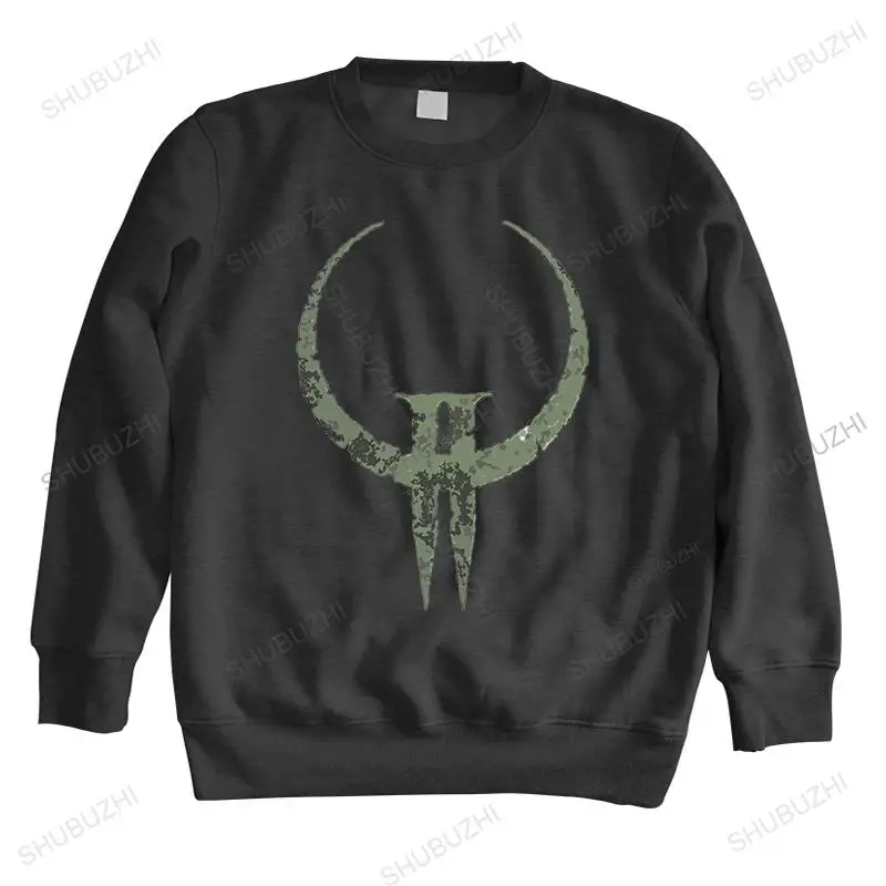 

new arrived teenage cool sweatshirt mens black hoodie Quake II quake 2 ii id man brand warn hoody streetwear spring long sleeve