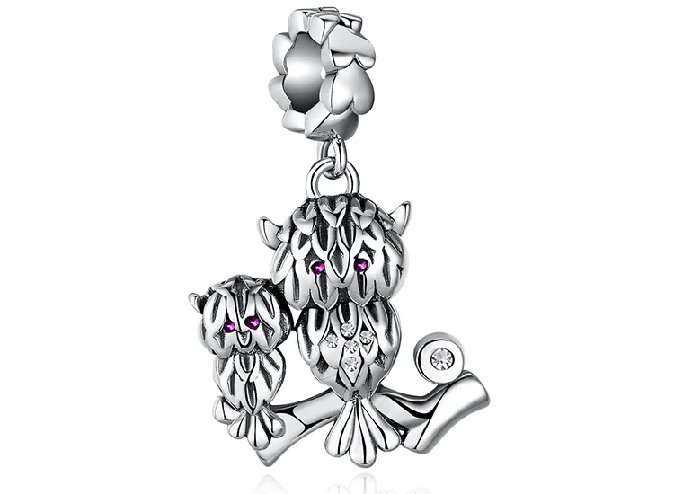 JewelryPalace 925 пробы Серебряный создан RubyOwl бусины, семейные талисманы Fit Браслеты Лидер продаж для женщин как красивые подарки
