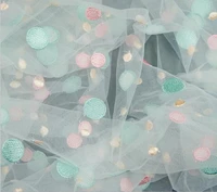 polka dot fabric spot mesh lace fabric colorful dot tulle fabric bridal gown fabric 51 width 1 yard