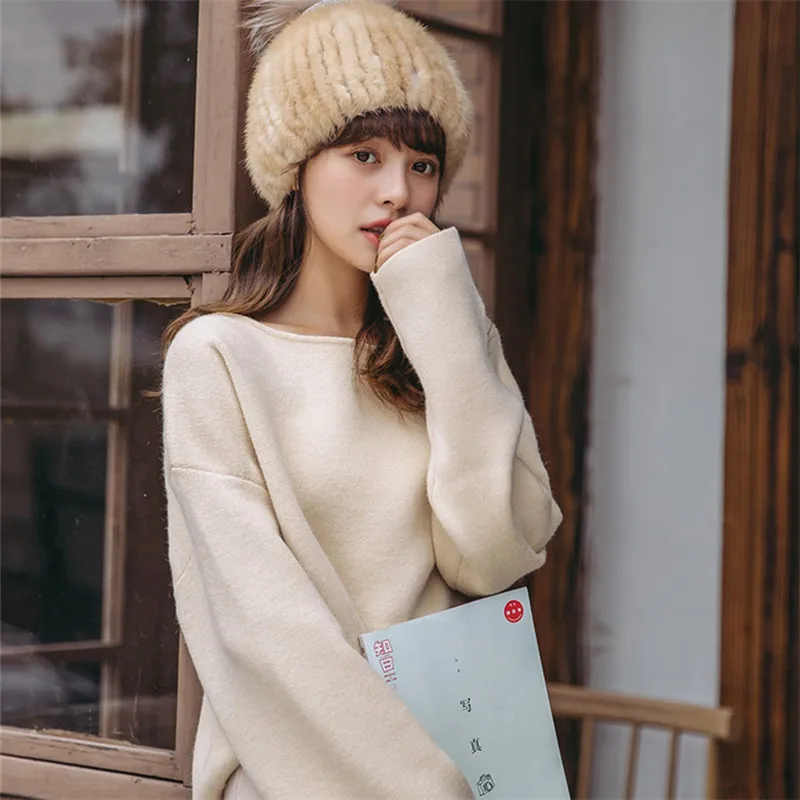 

Mink Hat Female Winter Sweet And Cute Korean Fashion Trend Fur Hat Fur Fur Wild Wild Northeast Warmth Hat With Fox Fur Tail