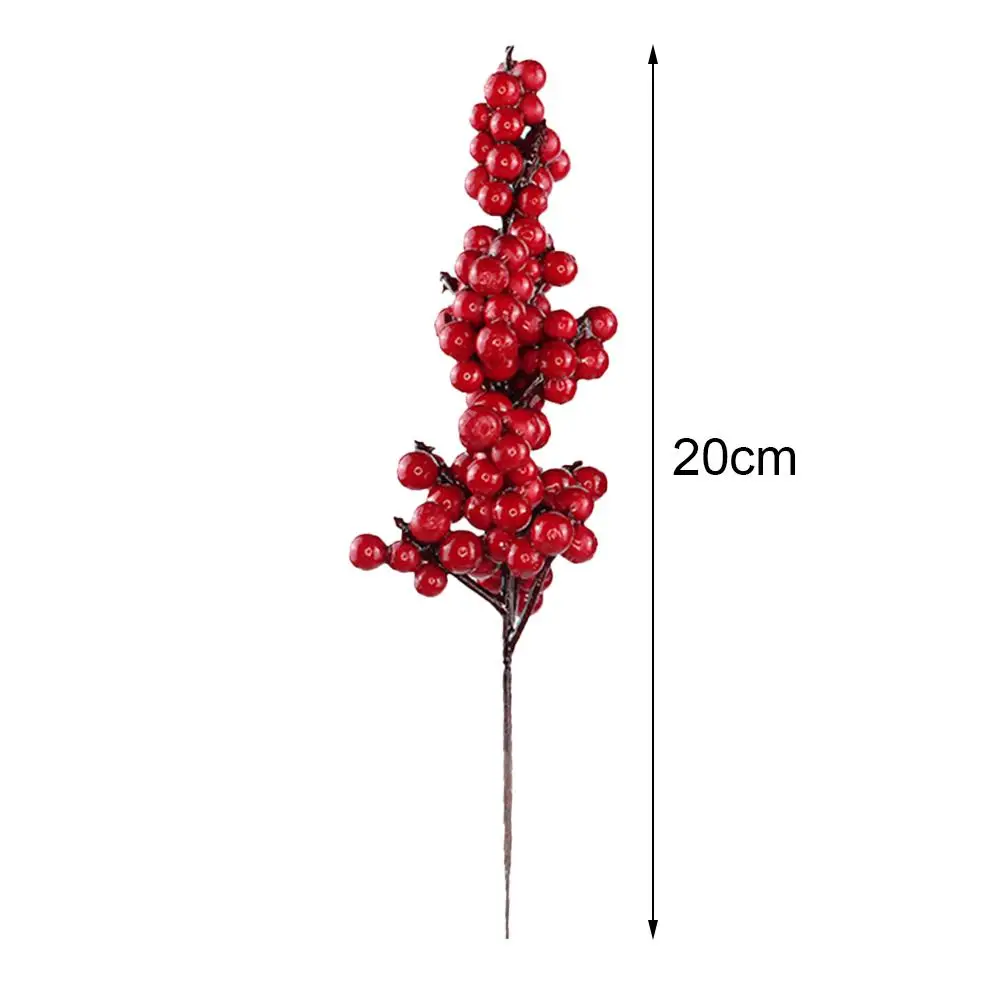 

10pcs Christmas Red Flower Artificial Flower Cherry Berries DIY Christmas Wreath Craft Wedding Party Home Decoration Supplies