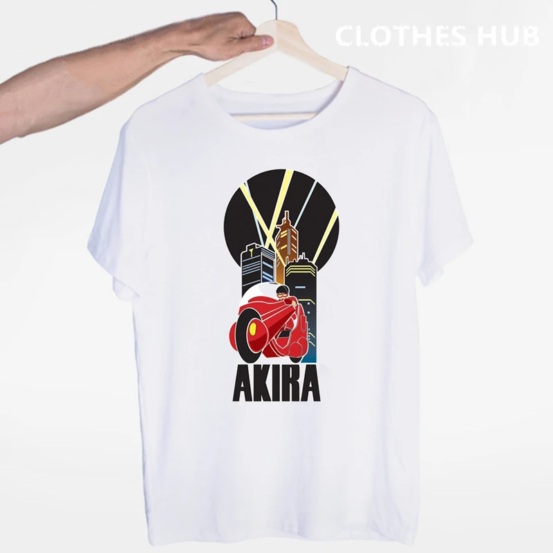 Akira Synthwave футболка мужская с коротким рукавом летняя модная Повседневная белая