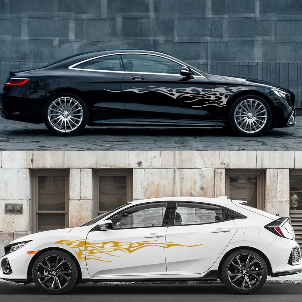 Автомобильные боковые наклейки на дверь виниловая пленка автомобильное