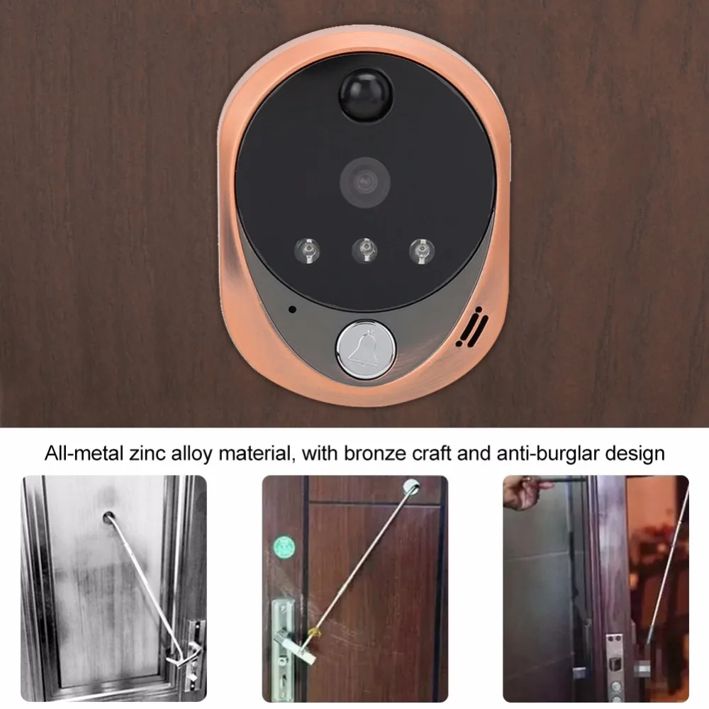7 дюймов дверной звонок WI-FI Беспроводной ЖК-дисплей Экран 720P HD PIR Камера 16 Звонок дверной глазок звонок