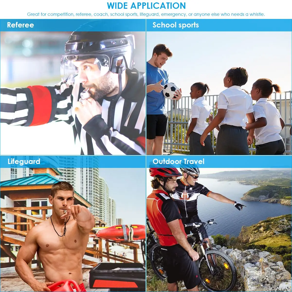 6 шт. свистки из нержавеющей стали для экстренного спасения | Спорт и развлечения