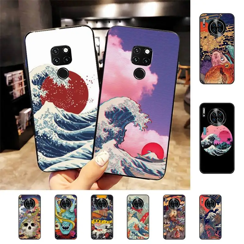 

The Great Wave Off Kanagawa Japanese Phone Case For Huawei Nova3I 3E mate20lite 20Pro 10lite Luxury funda case