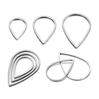 Кольца в форме капли из нержавеющей стали для самостоятельного изготовления ювелирных изделий, 20 шт.лот, 162126 мм