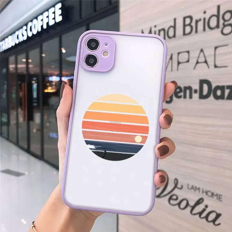 

Hot Sea wave surf summer surfing ocean Phone Cases matte transparent For purple iPhone 7 8 x xs xr 11 12 pro plus max mini