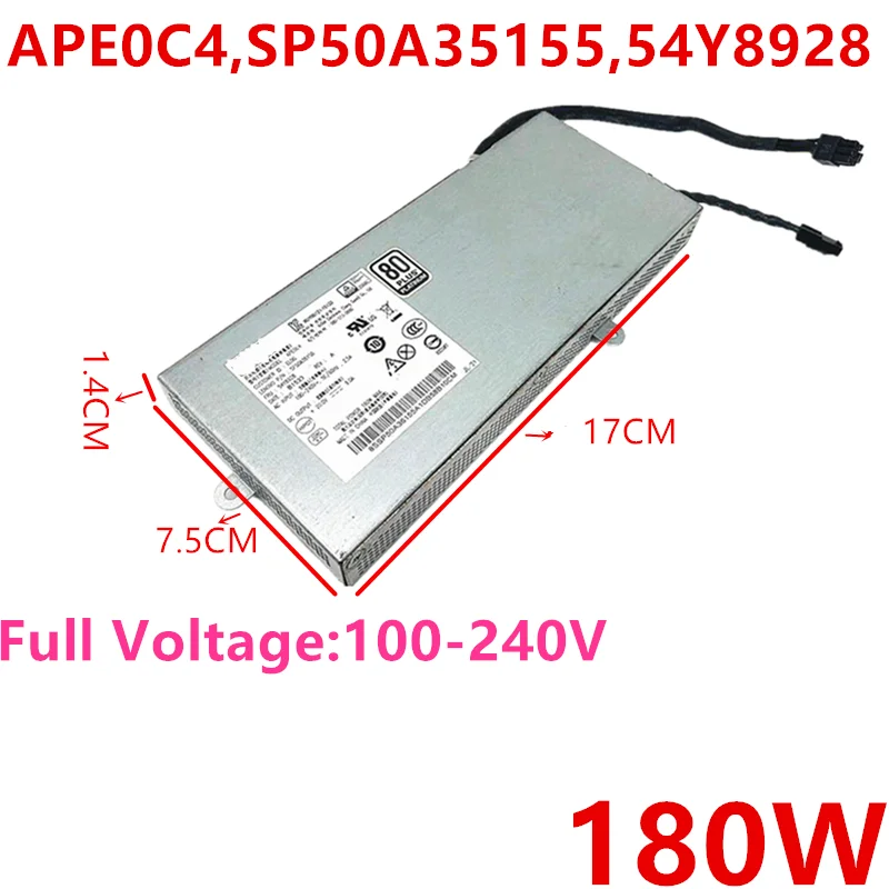 

Новый оригинальный блок питания для Lenovo Think M800 810 8350 9550Z AIO700 6Pin 180 Вт, источник питания APE0C4 54Y8928 APE004