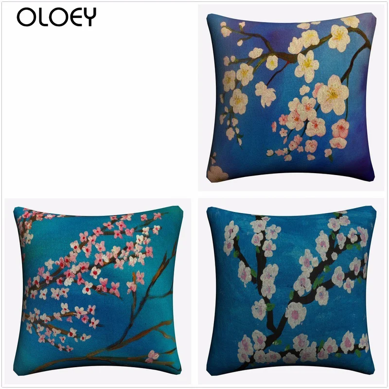 

Классическая льняная мягкая и удобная наволочка с цветочным узором, размер 45 см x 45 см, декоративная наволочка для дома, спальни, офиса, отеля, автомобиля.