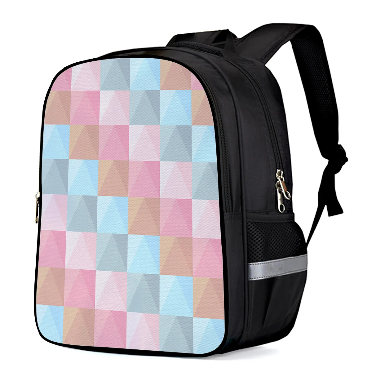 Рюкзак в розовую и геометрическую полоску для детей школьные сумки малышей