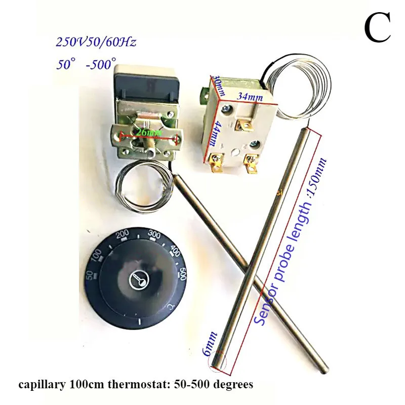 1 шт. термостата печи для пиццы печь кухонная духовка контроля температуры