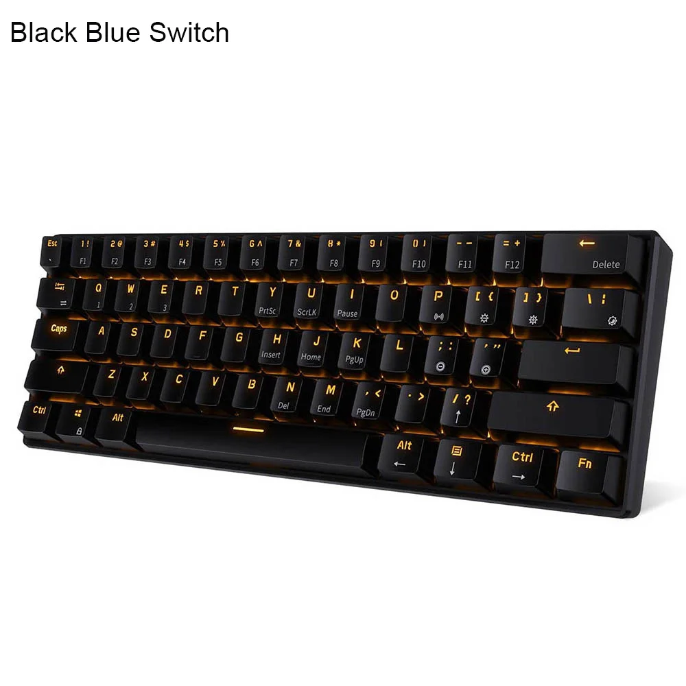 

Mechanical Gaming Keyboard BT&Wired Dual Mode Keyboard Backlight 61 Key Mini Mechanical Keyboard for PC and Laptop