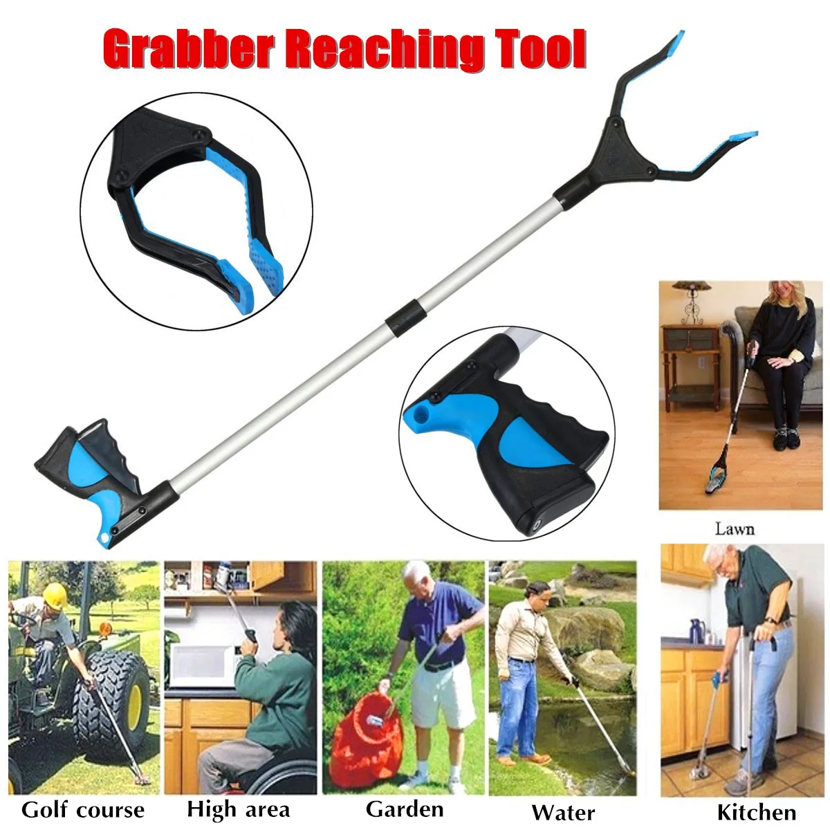 

32inch Pick Up Grabber Garbage Clip Pickup Device Sanitation Tools Rubbish Pickup Foldable Clamp Suction Cup Claw Hand Plier
