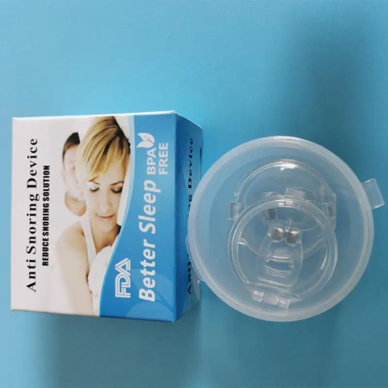 

1Pcs Silicone Magnetic Anti Snore Stop Snoring Nose Clip Tray Sleeping Aid Apnea Guard Night Device Beauty Health Care