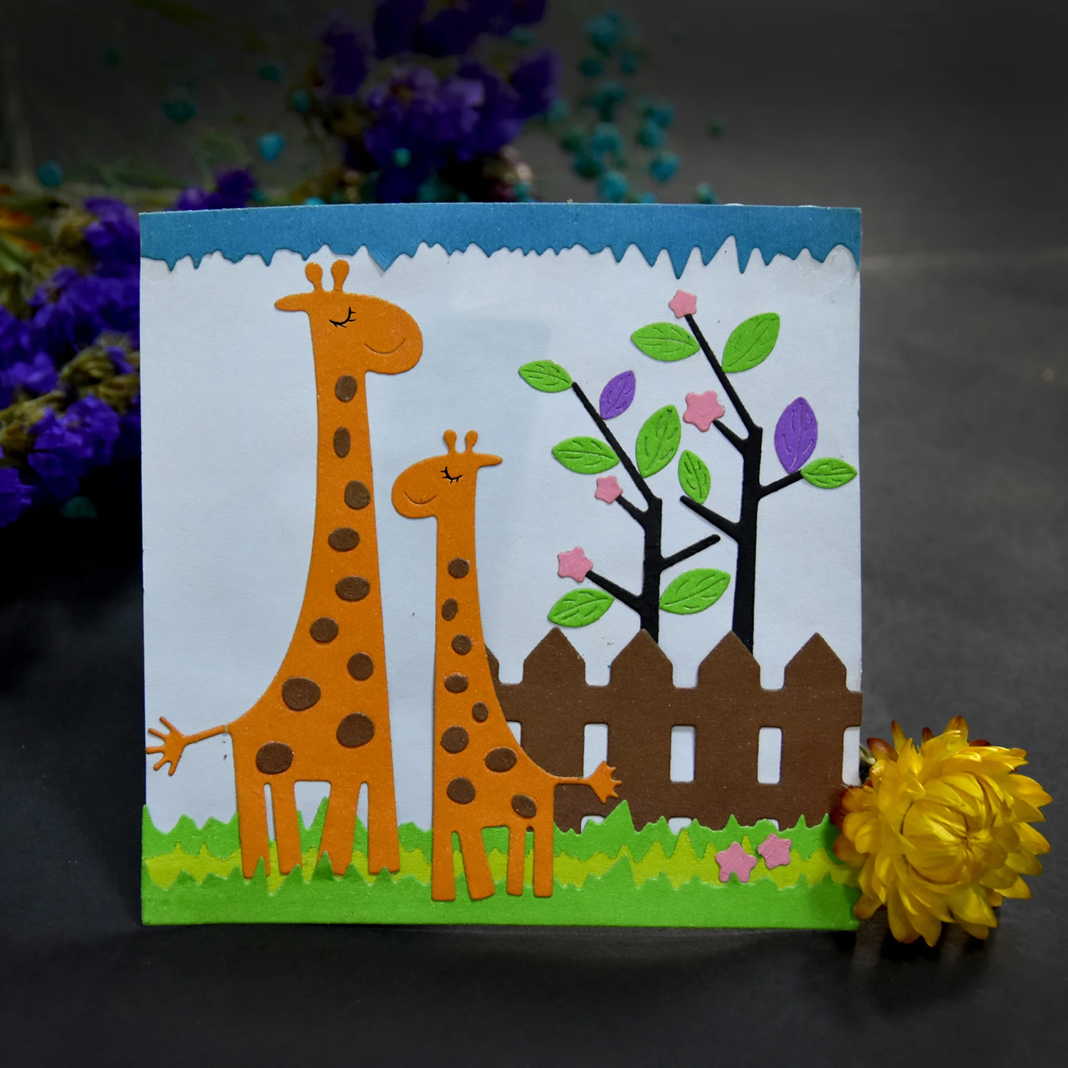 Металлические Вырубные формы милый жираф форма вырубка для DIY скрапбукинга карта