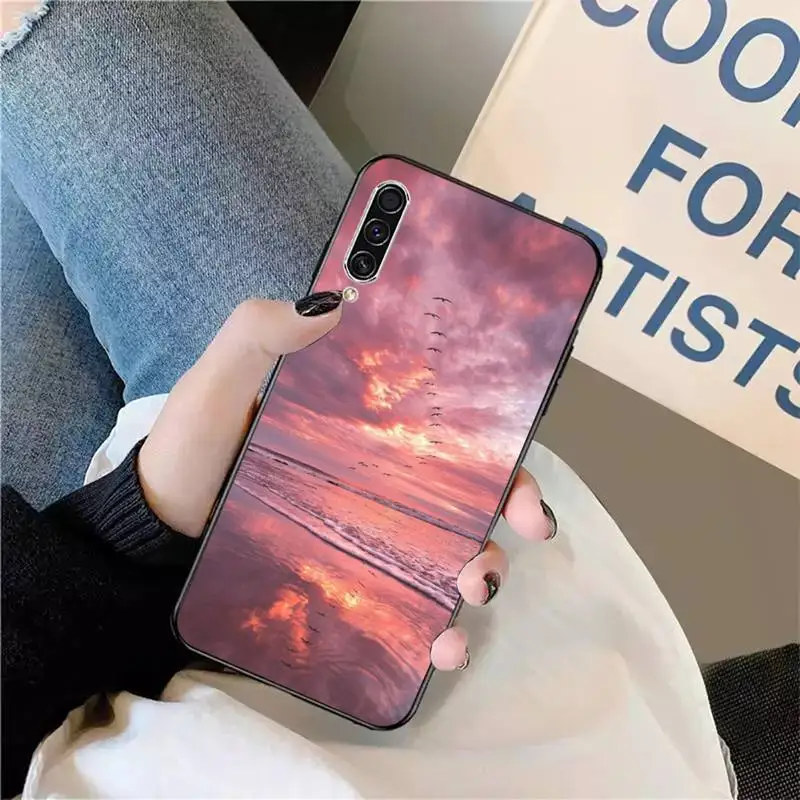 

Sea wave sunset coque pattern Phone Case For Samsung galaxy S 9 10 20 A 10 21 30 31 40 50 51 71 s note 20 j 4 2018 plus